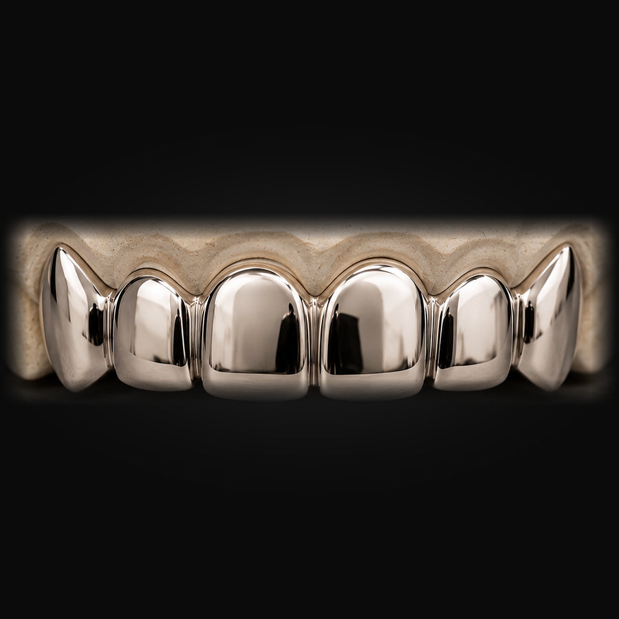 Custom 925 Sterling Silver Grillz – White finish