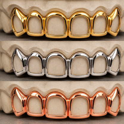 Custom Open-Face Gold Grillz – all gold colors