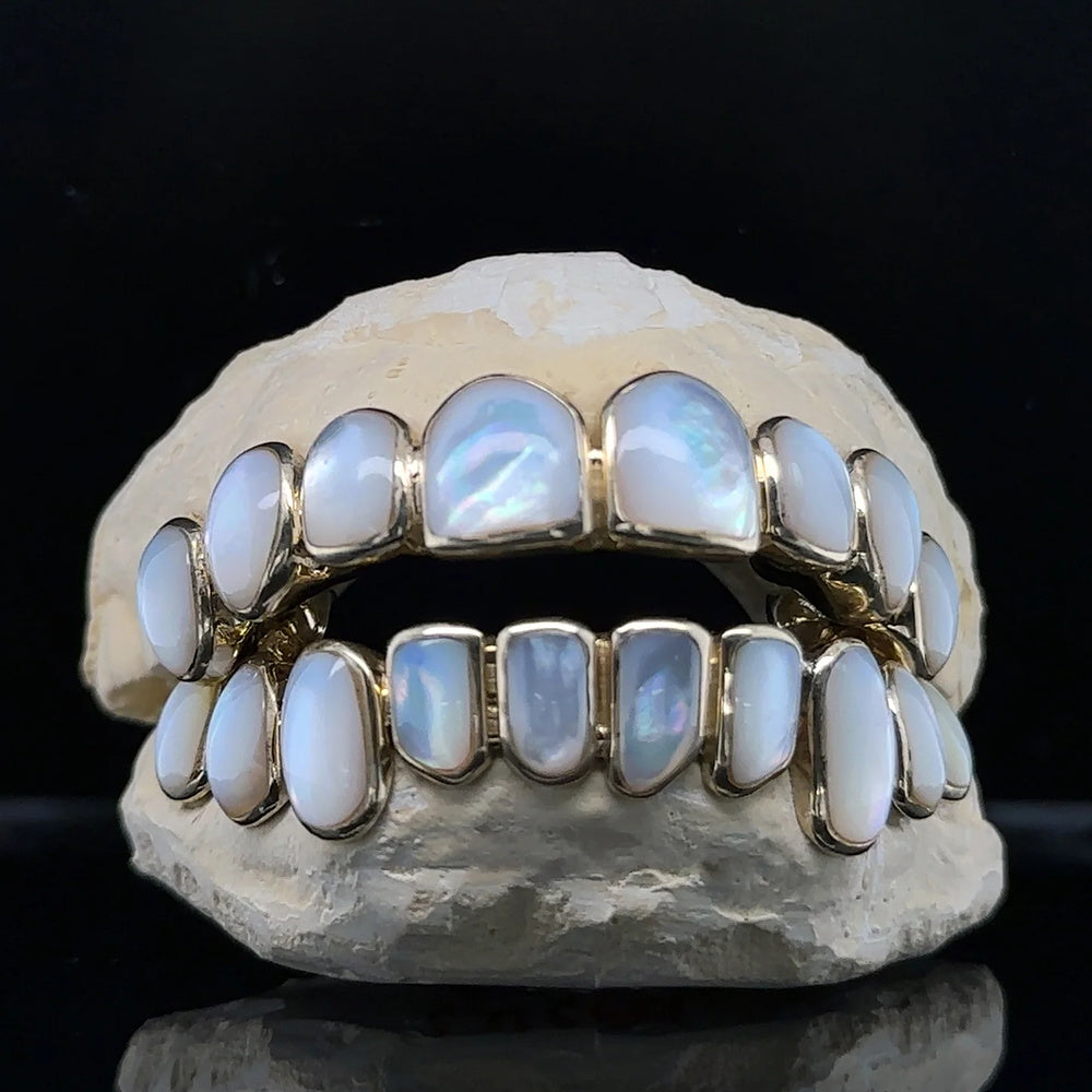 Full Enamel Grillz in Mother of Pearl
