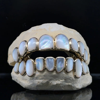 Full Enamel Grillz in Mother of Pearl