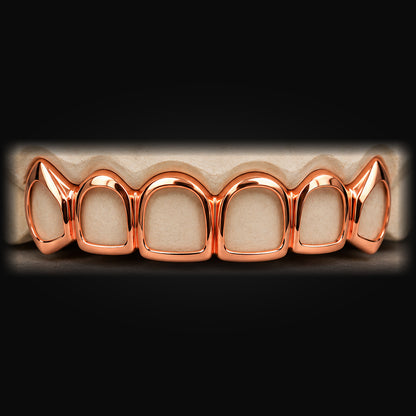 Open-Face Sterling Silver Grillz in Rose